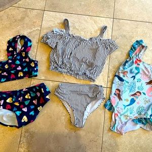 Set of 3 Girls Bathing Suits